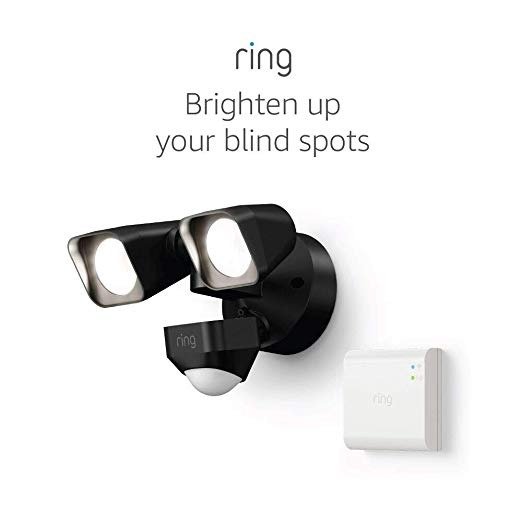 Ring Smart Lighting – Floodlight, Battery-Powered, Outdoor Motion-Sensor Security Light, Black (Starter Kit)