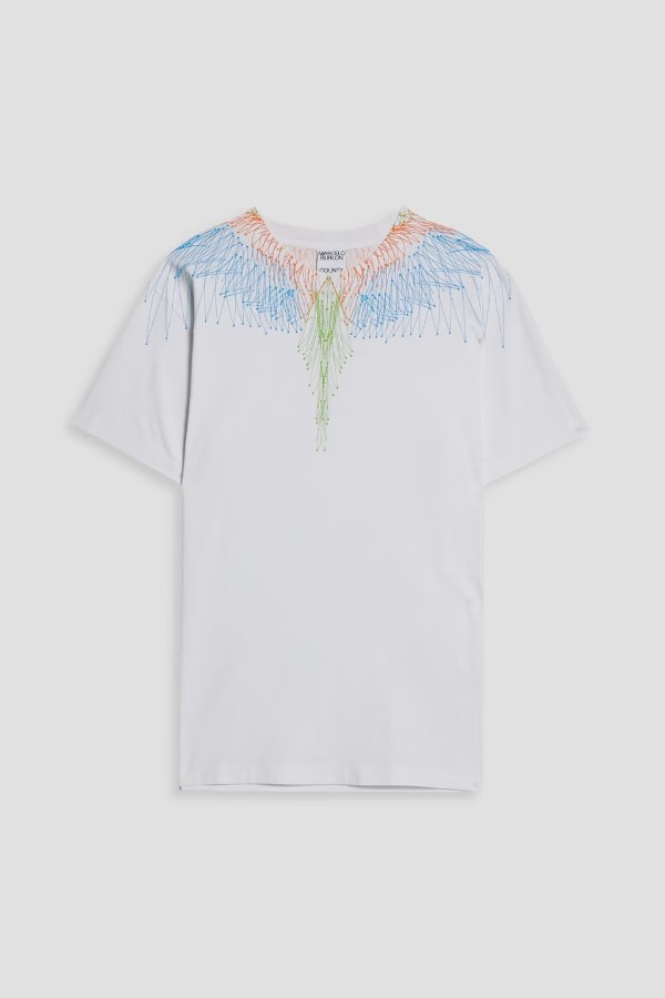 Bezier Wings printed cotton-jersey T-shirt