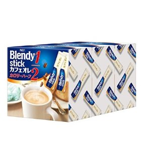 日本 AGF Blendy Stick 1/2低卡牛奶速溶咖啡 90条装 限时特价