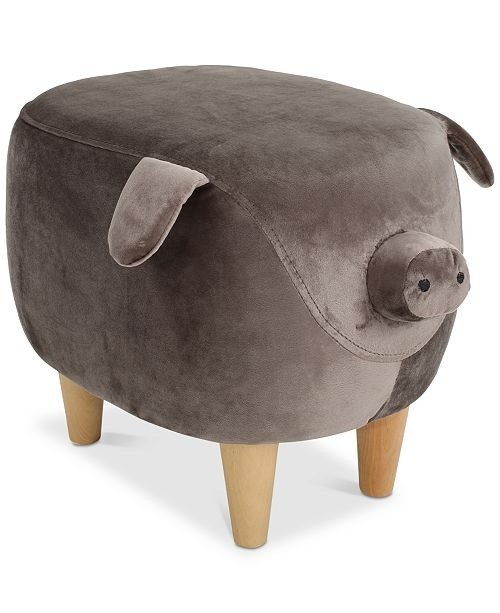 猪猪凳子，灰色