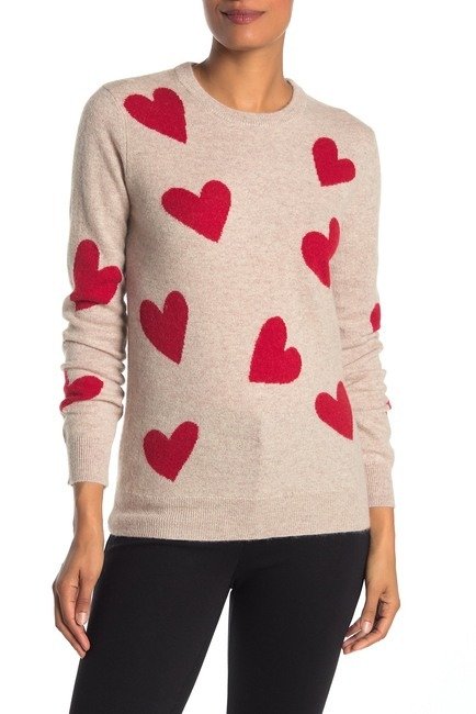 Scattered Hearts Cashmere Sweater