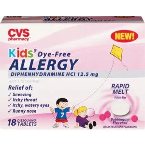 Kids Dye-Free Allergy Dissolving Tablets, 18 CT
