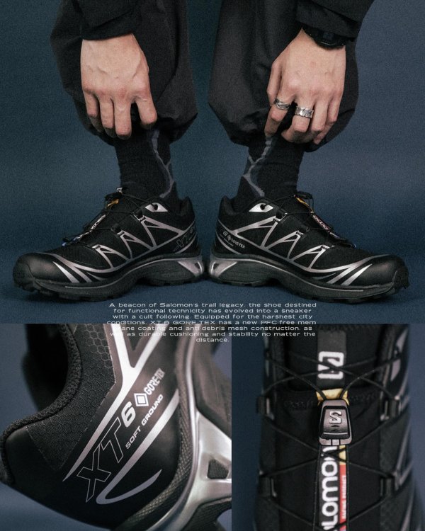 黑色 XT-6 GORE-TEX 运动鞋