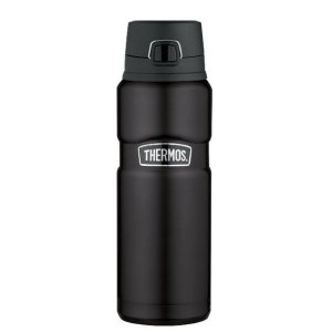 Thermos Stainless Steel King 24 Ounce Drink Bottle, Matte Black