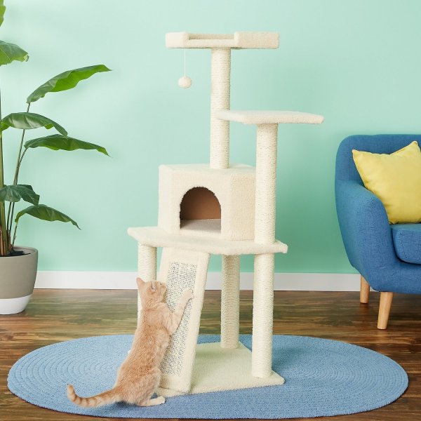 52-in Faux Fur Cat Tree & Condo (Free Shipping) | Chewy
