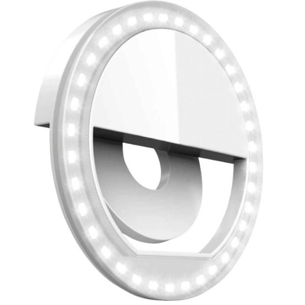 Clip On LED Ring Light - White
