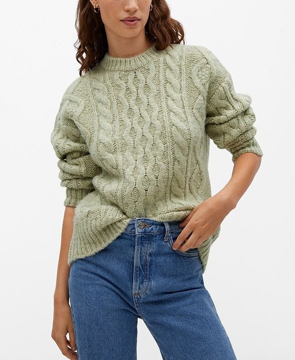 Women's Cable-Knitted Sweater