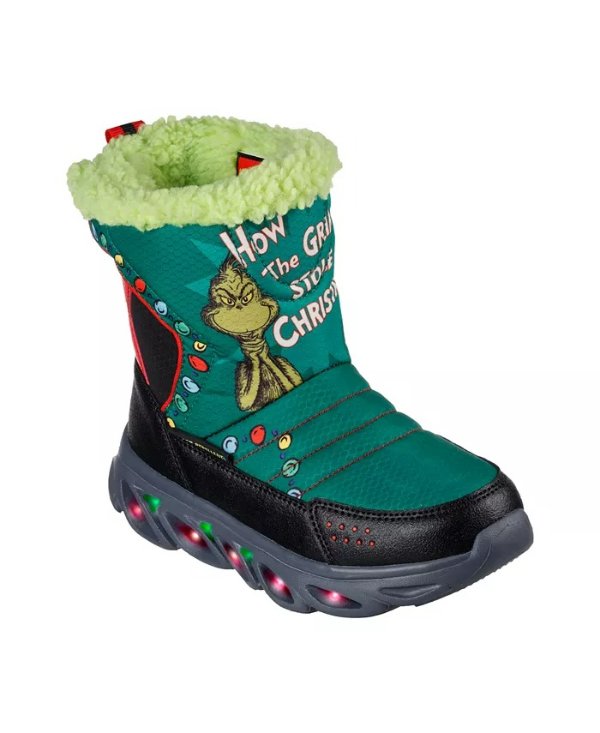 Little Kids Dr Seuss- Hypno-Flash 3.0 - Too Late To Be Good Adjustable Strap Light-Up Winter Boots from Finish Line