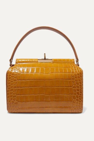 Tully croc-effect leather tote