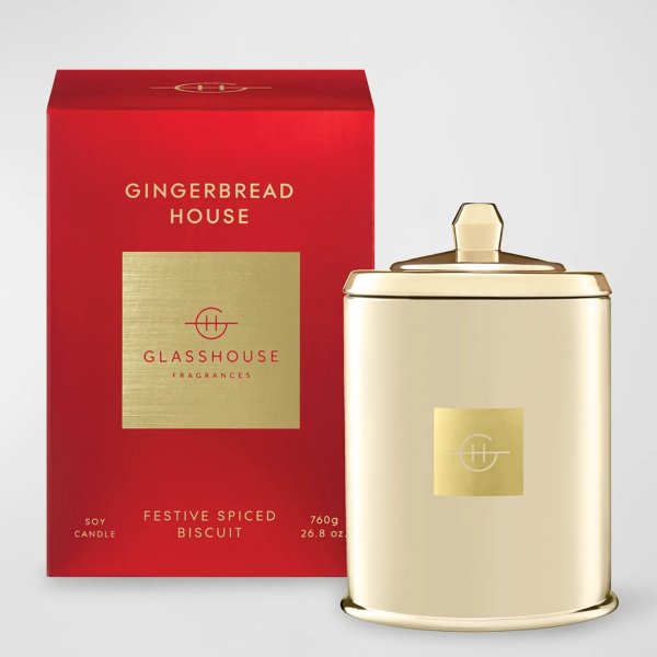26.8 oz. Gingerbread House Soy Candle