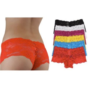 Women's Lace Cheeky Hipster Panties 6-Pack