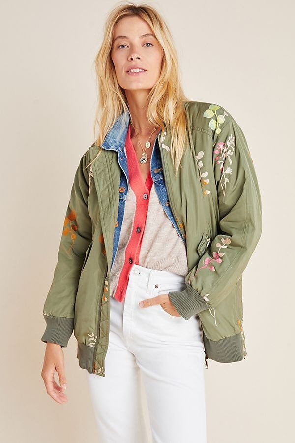 Ainsley Embroidered Bomber Jacket