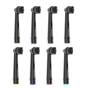 Betterchoi 8pcs Charcoal Toothbrush Heads Compatible with Braun Oral B Electric Toothbrush