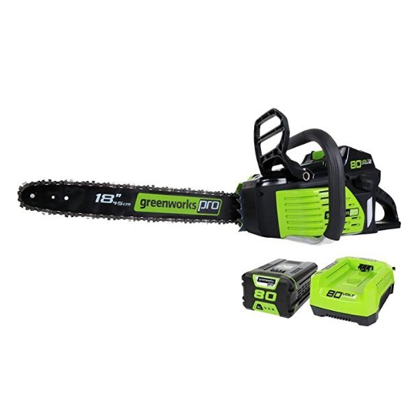 PRO 18-Inch 80V Cordless Chainsaw, 2.0 AH Battery and Charger Included GCS80420