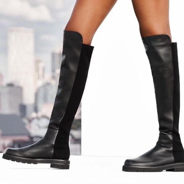 - 5050 Over-The-Knee Stretch-Leather Boots