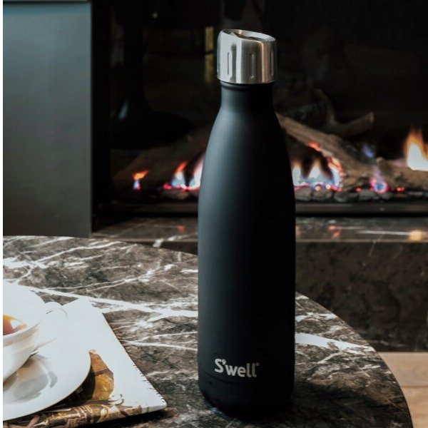 Black Insulated Stainless Steel Water Bottle | S'well