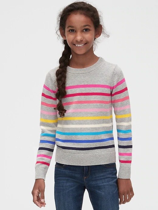 Crazy Stripe Crewneck Sweater