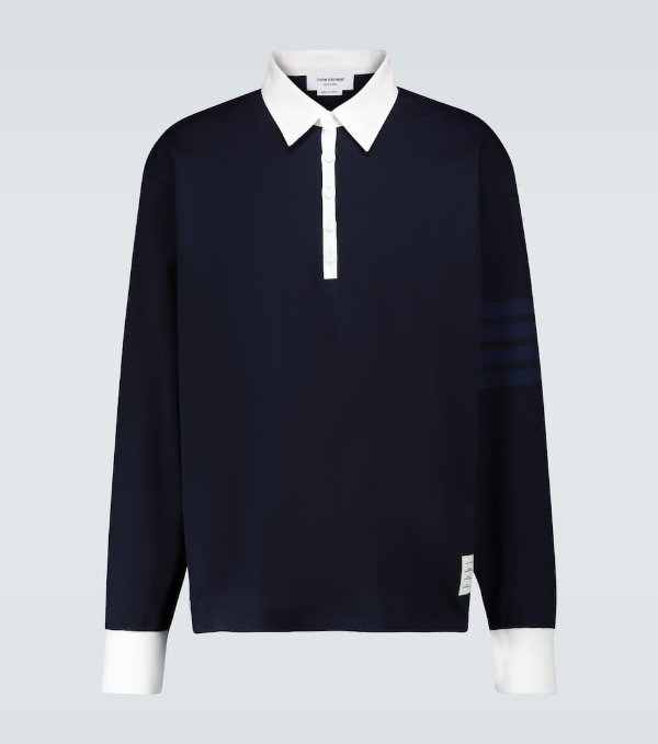 Long-sleeved rugby polo shirt