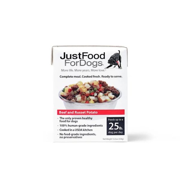 JustFoodForDogs Pantry Fresh Beef and Russet Potato Dog Food, 12.5 oz., Case of 12 | Petco