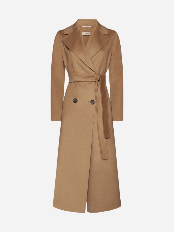 Paride double-breasted wool coat