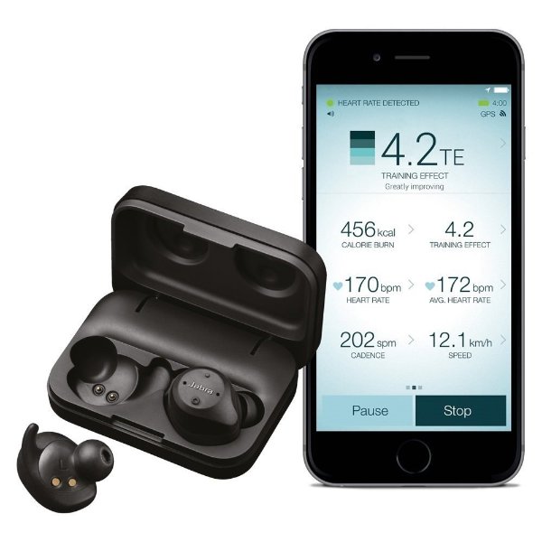 Circuit City:Elite Sport True Wireless Waterproof Fitness & Running Earbuds with Heart Rate and Activity Tracker - Advanced wireless connectivity and charging case - 3 Hour