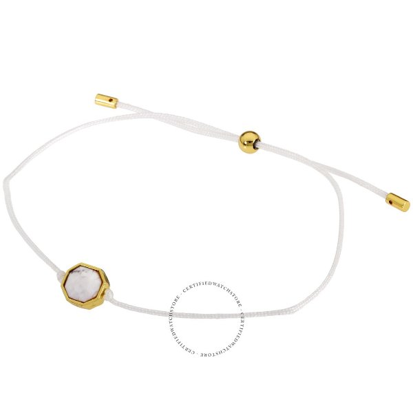 Power Gemstone Cord Bracelet for Calming, Gold