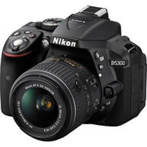 尼康D5300 24.2 MP CMOS 数码单反相机, 带Nikon 18-55mm VR II AF-S DX镜头