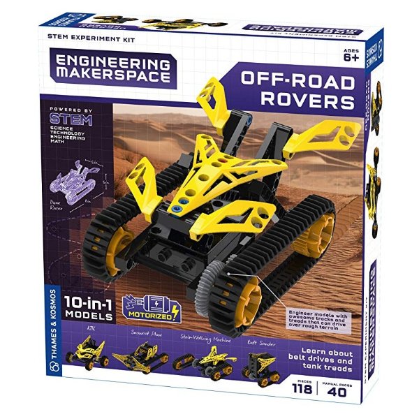 Thames & Kosmos 555063 Engineering Makerspace Off-Road Rovers Science Experiment Kit