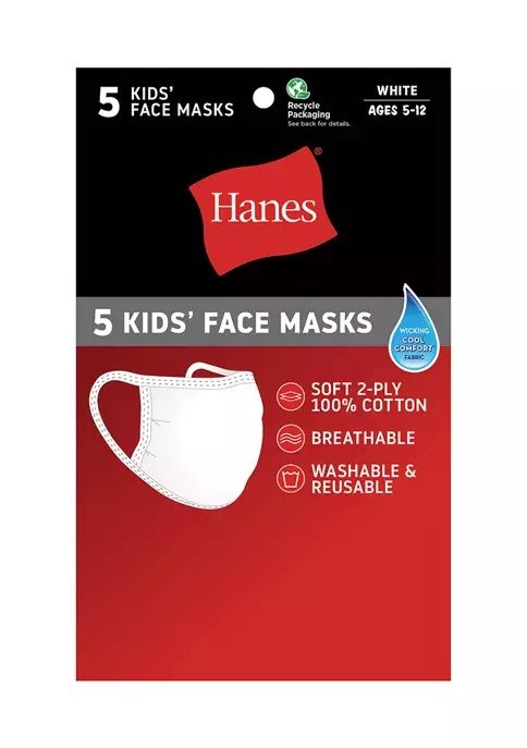 Kids 5 Pack of Face Masks