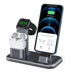 BEACOO Stand for iwatch Charging Stand Dock Station for AirPods Stand Charging Docks Holder Support for iwatch NightStand Mode and for iPhone