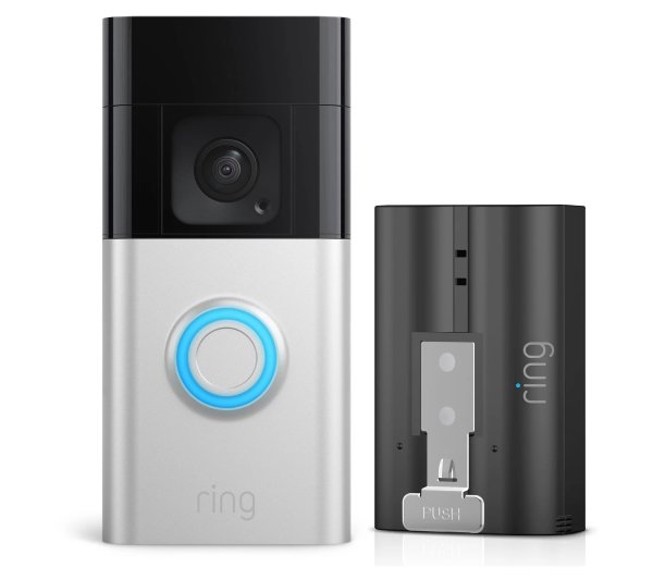 Video Doorbell Plus w/ HD Night Vision, RA+ & Extra Battery
