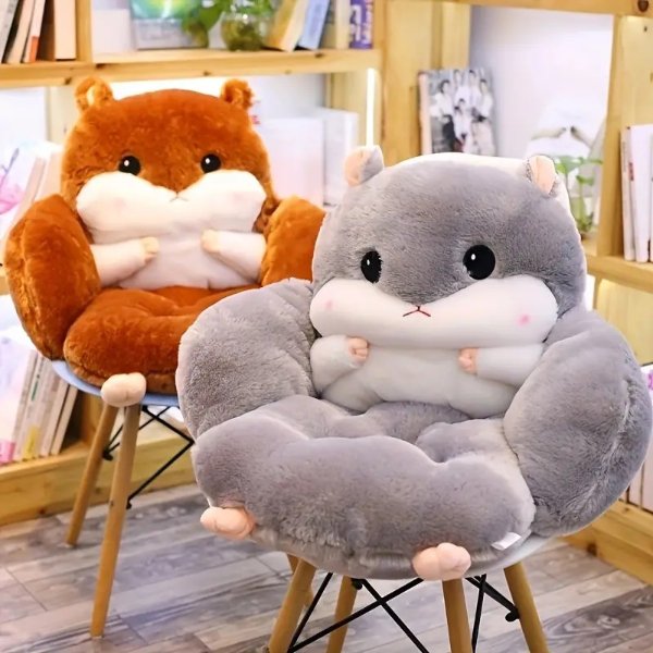 1pc Hamster Pattern Seat Cushion Student Seat Cushion Car Seat Cushion Sofa Seat Cushion Office Long Sitting Maternity Seat Cushion Butt Cushion For Living Room Office Home Decor