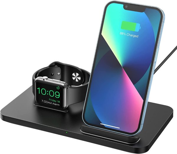 2 in 1 Wireless Charger [Detachable Smartwatch Charging Stand]
