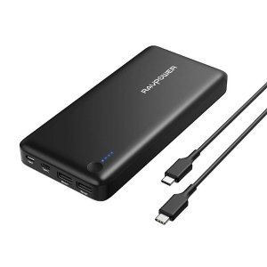 USB C Power Bank RAVPower 26800 PD Portable Charger 26800mAh (Fast Recharged in 4.5 Hours &USB-C Input, 30W Type-C Output) for Nintendo Switch, USB Type-C Laptops, 2016 MacBook Power Delivery Support