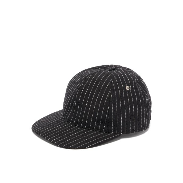 Pinstripe cotton baseball cap 