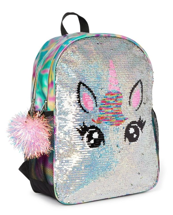 Girls Metallic Flip Sequin Unicorn Backpack | The Children's Place - MULTI CLR
