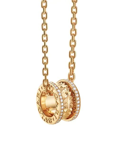 B.zero1 Rock 18K Yellow Gold & Diamond Pendant Necklace