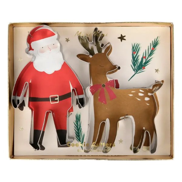 Santa & Reindeer Set of 2 Cookie Cutters
