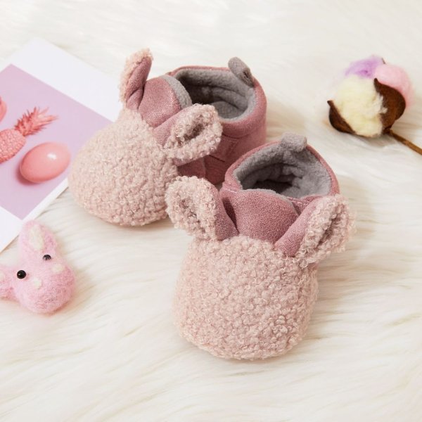 Baby / Toddler Pink Fluffy Cartoon Keep Warm Prewalker Shoes