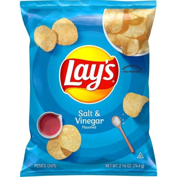 Lay's® Salt & Vinegar Flavored Potato Chips - 2.625 oz