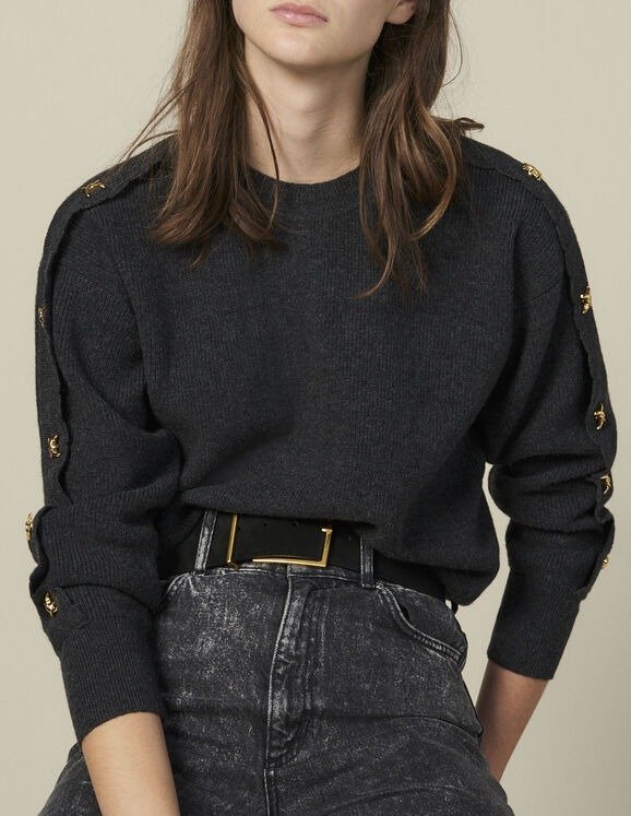 Sweater With Jewelled Buttons