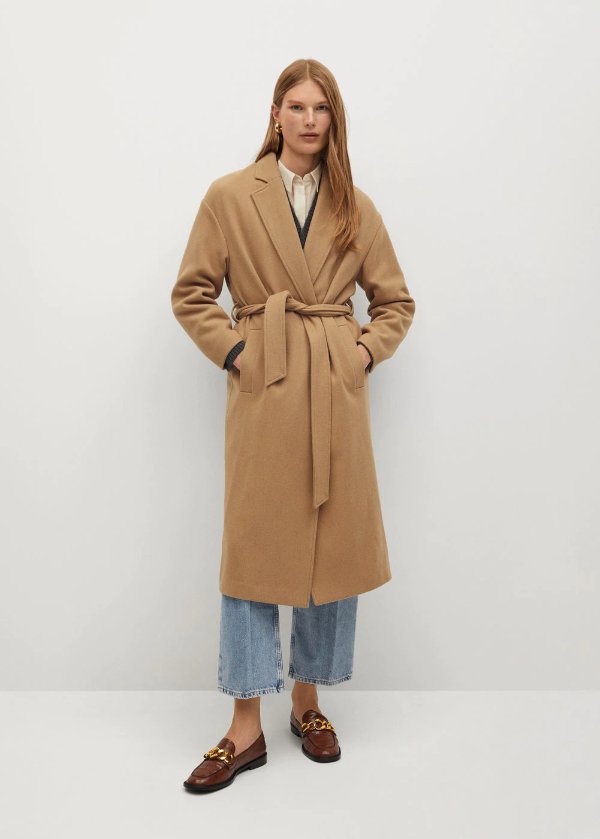 Woolen coat with belt - Women | OUTLET USA