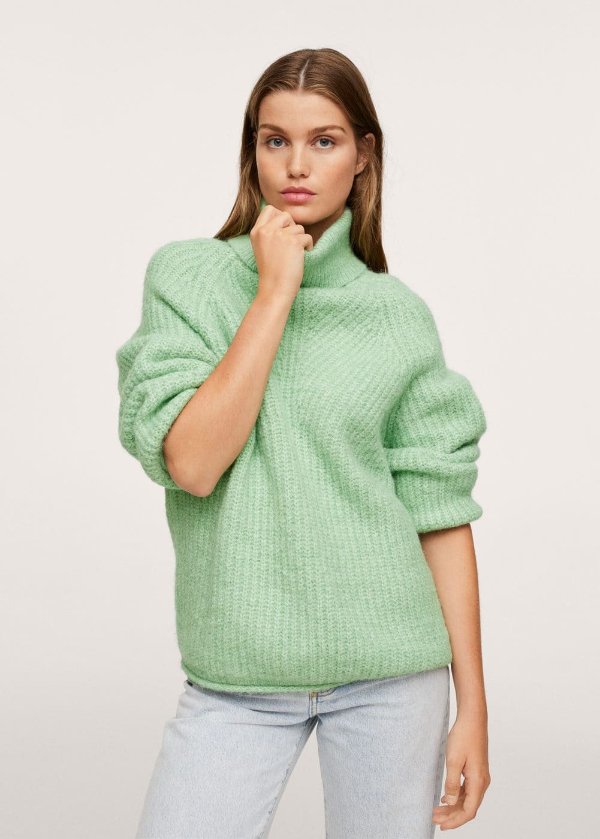 Turtleneck knitted sweater - Women | MANGO OUTLET USA