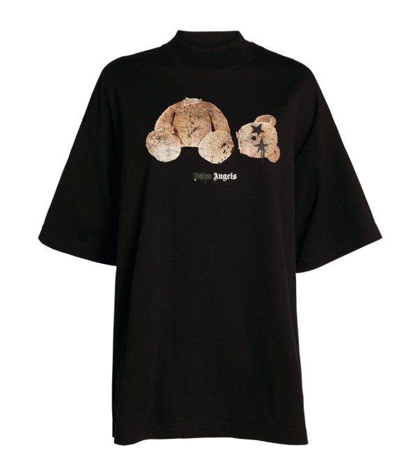 Sale | Palm Angels Oversized Sprayed Bear T-Shirt | Harrods US