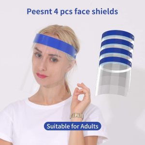 Peesnt 4 Pcs Adult Reusable Face Shields