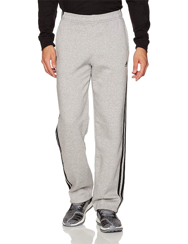 adidas Men's Essentials 3 Stripe Regular Fit Fleece Pants @ Amazon.com