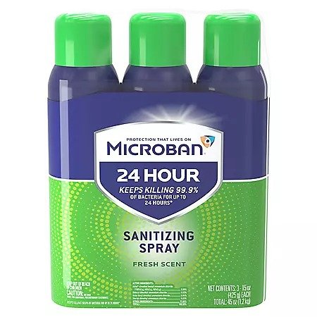 24-Hour Disinfectant Sanitizing Spray, Fresh Scent (15 oz., 3 pk.) - Sam's Club