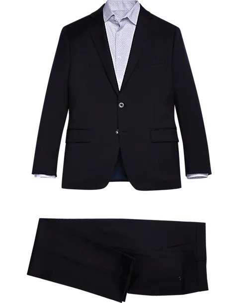 Michael Kors Navy Plaid Modern Fit Suit - Men's Suits | Men's Wearhouse