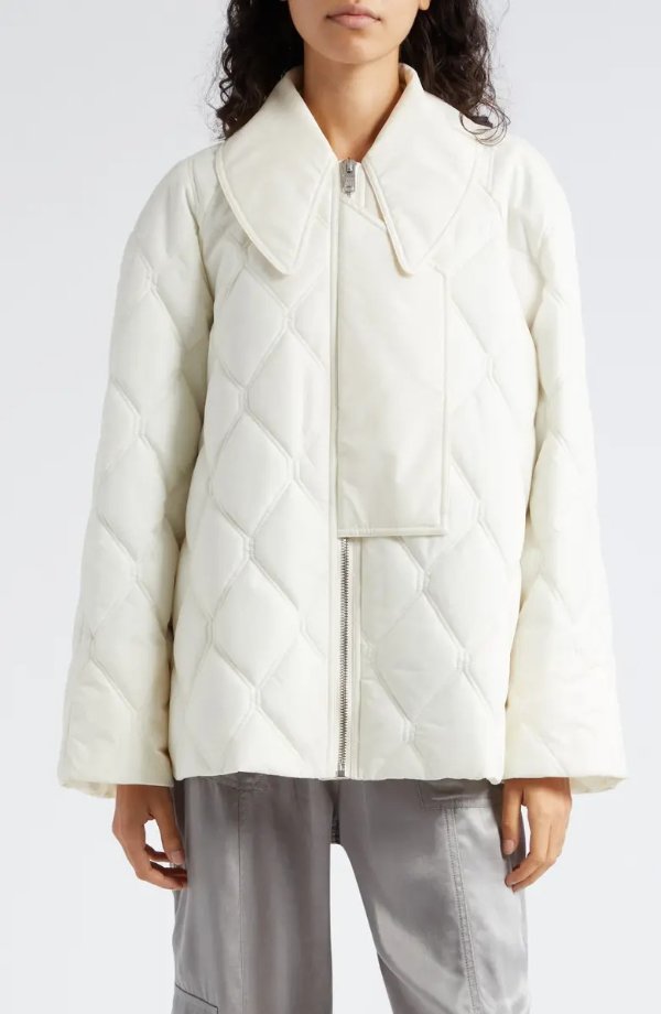 Diamond Quilted Recycled Polyester Jacket