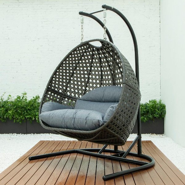 Luxury Double Seat Swing Chair with Cushion